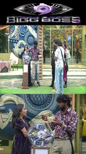 🔴 Biggboss 9 Cash box-ஐ தூக்கிய gana வினோத் !😡#shorts #biggbosstamil #ganavinoth #arora #divyaganesh