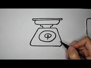 Cómo dibujar una balanza electrónica/How to draw an electronic scale