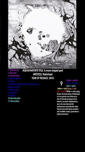 Radiohead a moon shaped pool REVIEW/RANKING