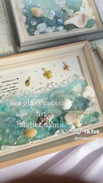 自然のエネルギーを感じるシーグラスアート