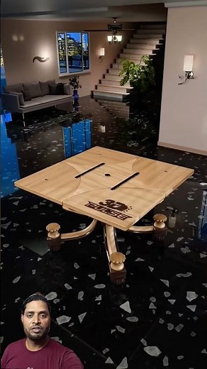 Adjustable Round Dining Table Full Setup
