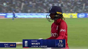 IND-W vs ENG-W 2023, 1ST T20I: Danielle Wyatt Wicket