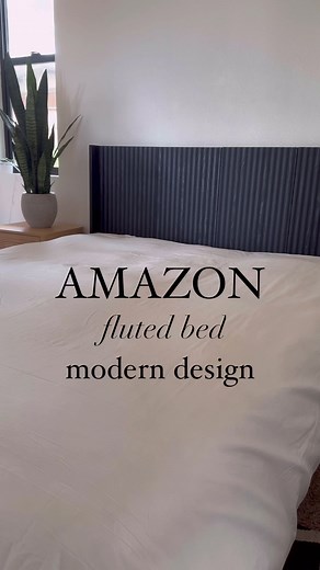 Black Fluted Headboard for Queen and King Beds - Amazon Furniture