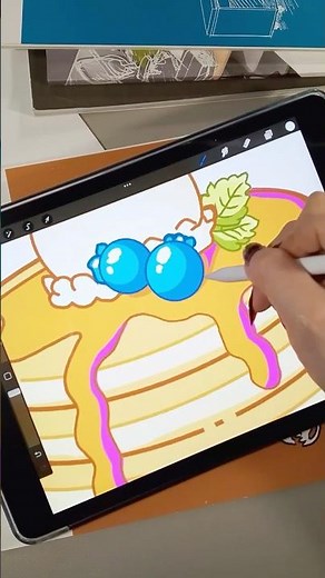 how to draw Pancakes easy|Stepbystep pancake drawing tutorial #artwork #drawing #ipaddrawing