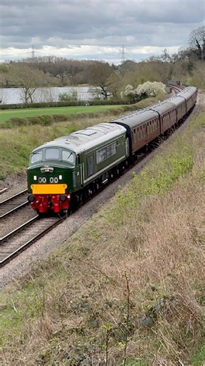 The Charnwood Fox - BR Class 45 Peak D123 runs off Swithland Reservoir