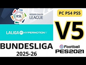 Option File 2026 | V5 | Complete + Updated Leagues & Kits 2026 | PES2021 | PS5 | PS4 | PC