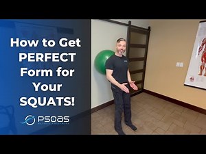 Wall Squat with a Yoga Ball