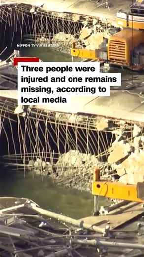 Scaffolding collapse at Japanese steel mill