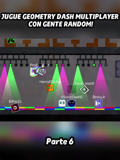 JUGUE GEOMETRY DASH MULTIPLAYER CON GENTE RANDOM!-Parte 6 #fyp #viral #mexico #lovetiktok #reaction