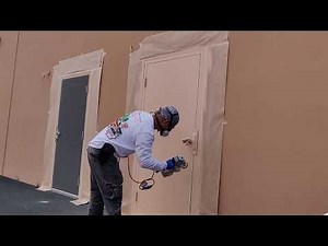 Painting doors with the Graco 360 VSP truecoat true airless paint sprayer