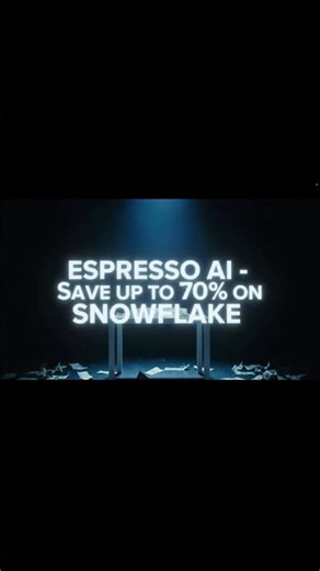 Best-in-class Snowflake Optimization with Espresso AI #shorts #dataengineering #snowflake #cloud