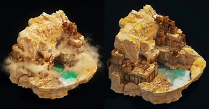 Creating a Voxel Mountain in MagicaVoxel