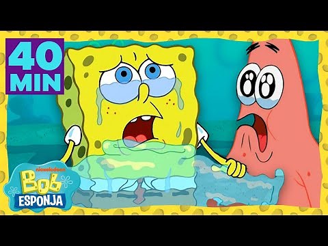 Bob Esponja | Momentos Mais Tristes do Bob Esponja por 40 Minutos! | Bob Esponja em Português