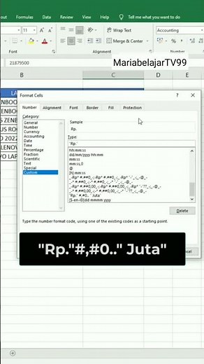 Trik Excel Part 12 - Cara Meringkas Angka Dalam Bentuk Jutaan