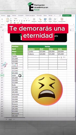 Pasa datos de una tabla a otra en Excel ✅