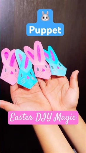 Cutest Easter craft ever🐣 Finger🐰puppet fun this Easter! #shorts #viral #papercraft #origami