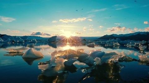 Discover the serene skies of Jökulsárlón Glacier Lagoon - Worldwide