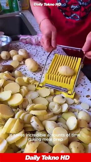 Don't Use A Bowl 🥣 Use This Wire Cutter For Perfect Slices #KitchenGadgets