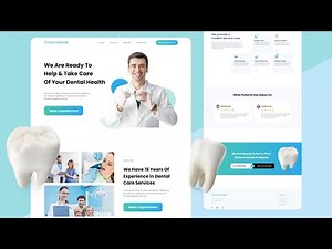 How to create responsive Dental Care Landing Page || HTML, CSS & JS.