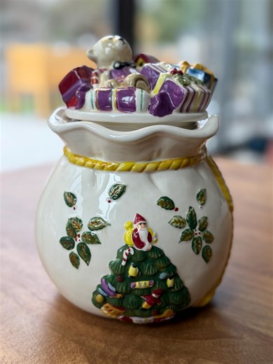 Vintage Spode Christmas Tree Cookie Jar in the Shape of Santa’s Toy Bag With Lid - Etsy