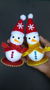 19K views · 224 reactions | ⛄❤️ Homemade Cute Snowman Making | Easy & Fun Christmas Craft Idea ✨ | Creative Art & Craft Ideas | Facebook