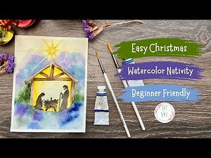 Beginner Watercolor Nativity Scene | Easy Christmas Painting Step-by-Step