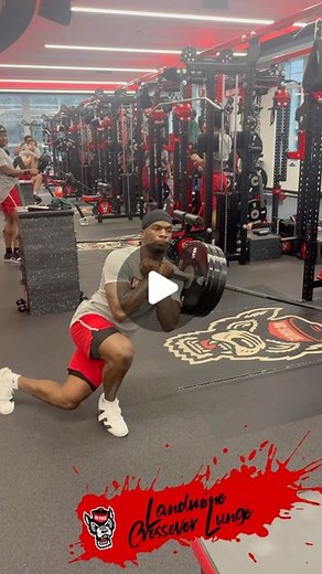 Dantonio Burnette on Instagram: "One of our favorite S.L. Exercise variations to use is the Landmine crossover lunge. This lunge variation is an effective exercise that targets multiple muscle groups, including the glutes, quads, and hamstrings and hip flexors. It also engages the core for stability. This exercise helps improve lower body strength, balance, and flexibility. Additionally, the diagonal movement pattern activates muscles in a unique way, enhancing functional fitness and athletic pe