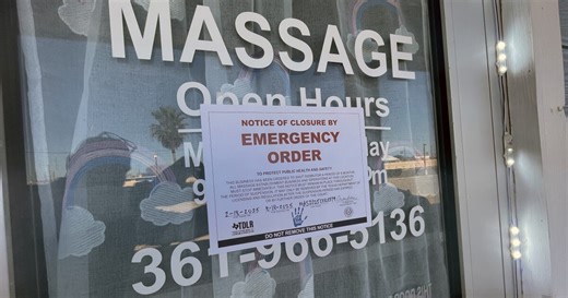 Corpus Christi massage establishment shut down over human trafficking concerns