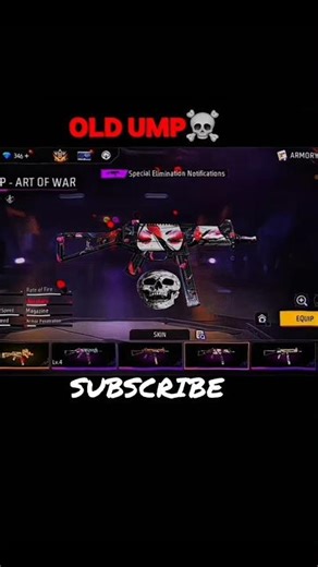 FREE FIRE OLD UMP VS NEW UMP||#shortsfeed #viral #oldgun