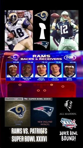 Madden NFL 2002 Mod - 2001 St. Louis Rams vs. 2001 New England Patriots | Super Bowl XXXVI