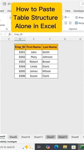 Paste only Table Format in XL #ai #ytshorts #exceltricks #exceltips #excel365 #aiinexcel #trending