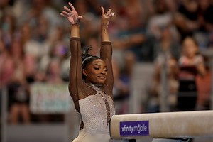 Simone Biles touches down in Minnesota for US Gymnastics Olympic Team Trials 2024