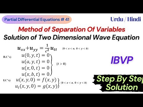 Solution of Two Dimensional Wave Equation using Method of Separation of Variables