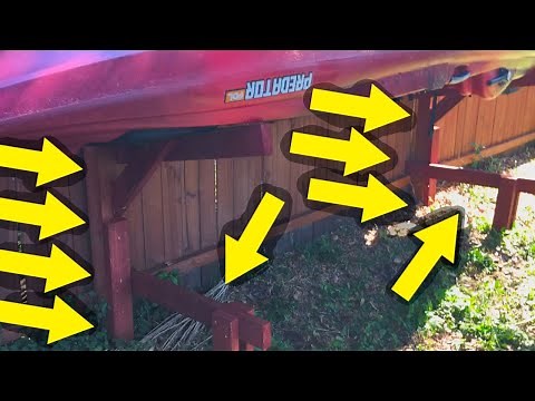 Simple DIY Kayak Rack Cheap And Easy To Build Using 2 x 4 Wood