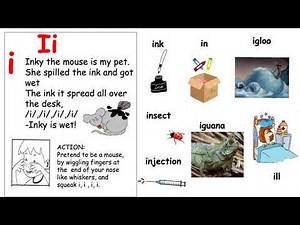JOLLY PHONICS letter Ii song , lyrics, action and vocabulary .