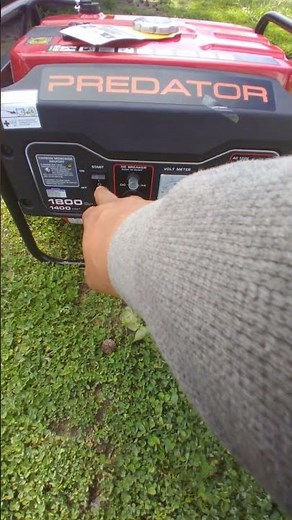 HOW TO POWER ON A HARBOR FREIGHT 1800 WATT PREDATOR GENERATOR..