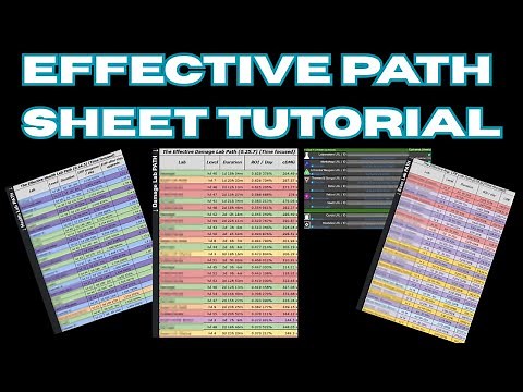 The Tower - The Effective Path Sheet Tutorial (From Start to Finish) *With Timestamps*