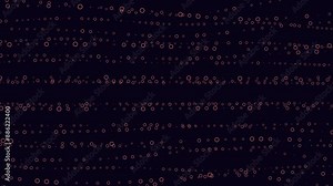 A grid of overlapping small dots creates a seamless pattern against a dark backdrop. The dots are identical in color and size, repeating indefinitely