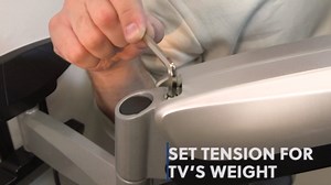 VIVO Counterbalance 40 to 70 inch LCD LED Plasma Screen TV Wall Mount, Above Fireplace Height Adjustable Pneumatic Spring Fully Articulating Bracket, Silver, MOUNT-VW03G