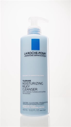 It's okay to be sensitive. 🩵 Toleriane Moisturizing Milky Cleanser gently cleanses the skin without stripping the skin's natural moisture barrier. Made for dry, sensitive and allergy-prone skin.🥛 #LaRochePosayUSA #LifeChangingDermatology #Toleriane #MoisturizingMilkyCleanser | La Roche-Posay