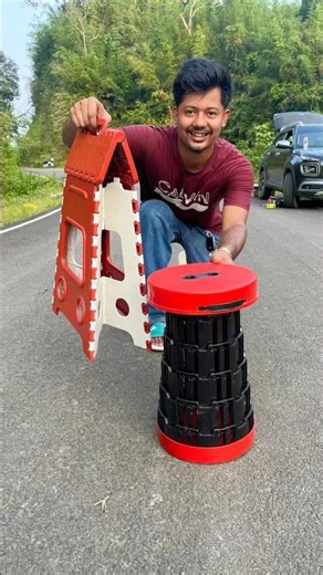 Portable folding 2 ta Telescopic Stool Unboxing😮