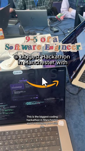going to the biggest coding hackathon in Manchester was genuinely so fun, but I never want to do a 72 hour coding sprint ever again 😭 day in the life of a software engineer / 9-5 work blog / coding hackathon in Manchester #hackathon #softwareengineer #coding #aws #workvlog