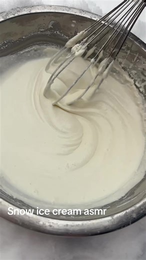 ASMR Snow Day activity!! Making ice cream with the cold 🍨❄️ #snowdayactivities #icecream #outdoorcooking #outdoorboyschannel #fyp