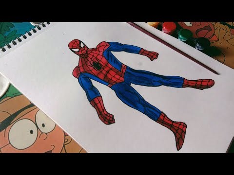 How to draw Spider-Man drawing part 2 | Spider-Man drawing colouring step by step |