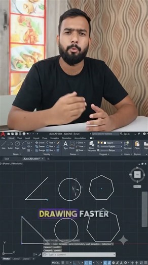 6 Essential AutoCAD Drawing Commands Every Beginner Should Know ⚡ #Shorts #autocadlearning #autocad