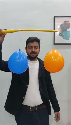 Why Do Balloons Come Closer? | Bernoulli Principle Experiment 🔥| Physics Magic! #science