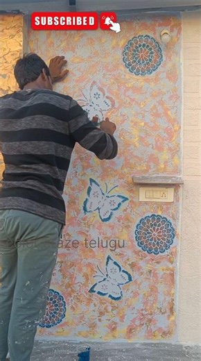 Beautiful Butterfly texer design🎨🦋 #colorcrazetelugu #shorts