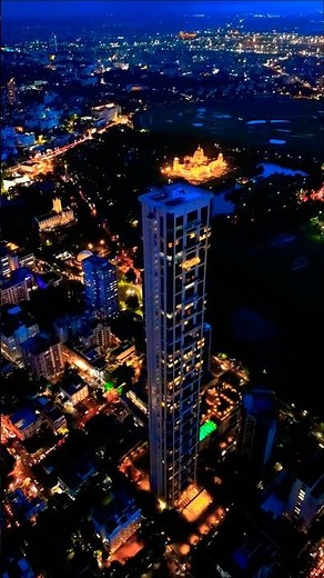 Kolkata City 4k View - Kolkata City Drone View At Night| Kolkata Skyline Night View #kolkata #shorts