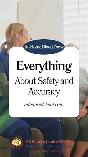 At-home lab work can be just as safe and accurate as going into a draw site—when it’s done right. 🏡🩸 At ACS Labs, we follow strict protocols, use the same high-quality supplies you’d see in a traditional lab, and partner with trusted laboratories so your results are handled with care every step of the way. Professional care, right at home — that’s the ACS Labs difference. 💙 #AtHomeLabDraw #PhlebotomyServices #PatientCare #HomeHealth #ACSLabs | Advanced Client Solutions / Labs ON-Site