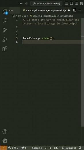 local storage - Clearing localStorage in javascript?
